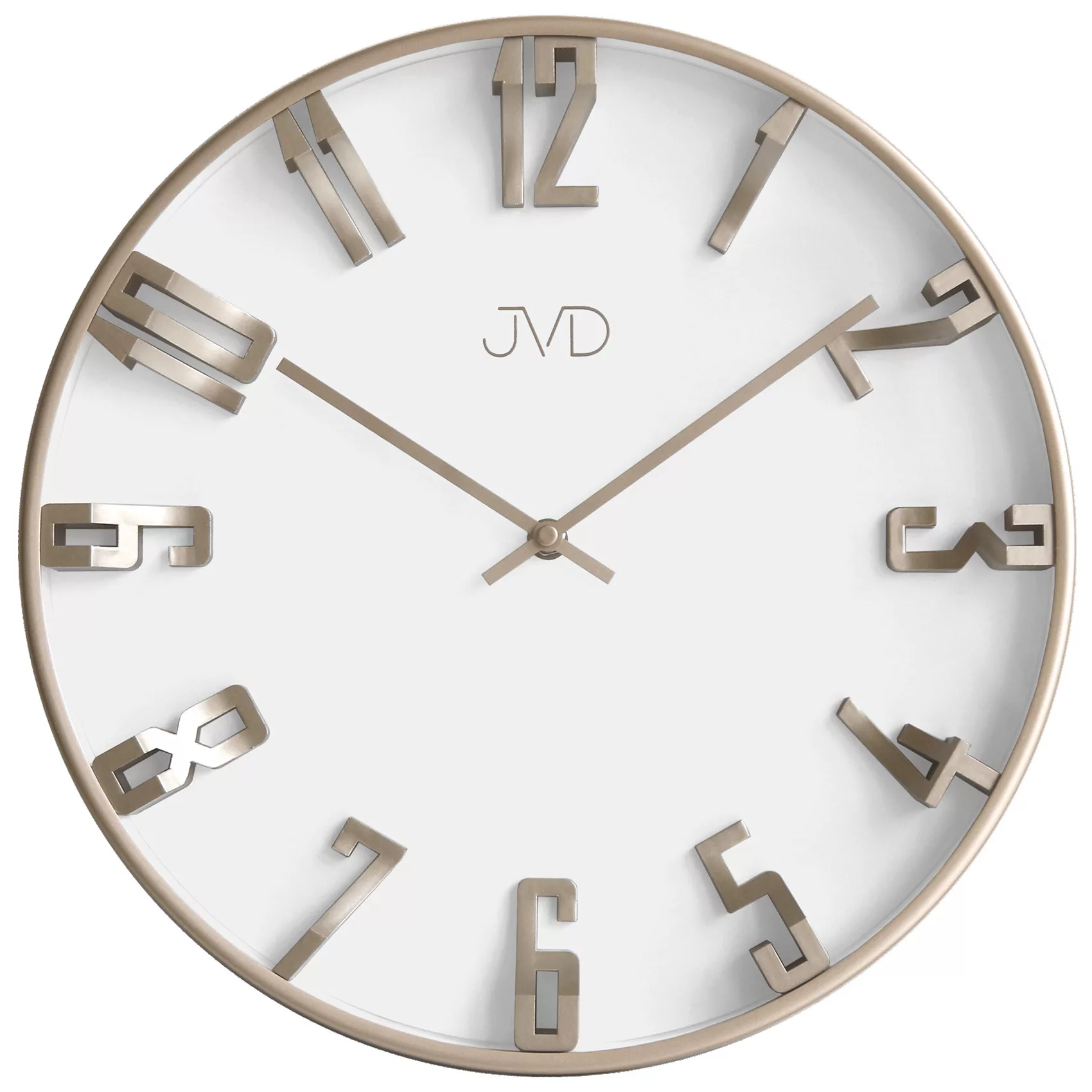 Jvd Ho171.3 Wanduhr Quarz Analog Rund Roségold-farben günstig online kaufen