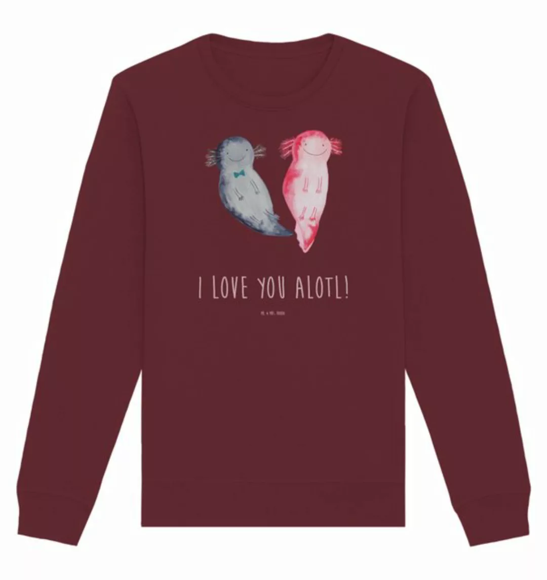 Mr. & Mrs. Panda Longpullover Größe XL Axolotl Liebe - Burgundy - Geschenk, günstig online kaufen