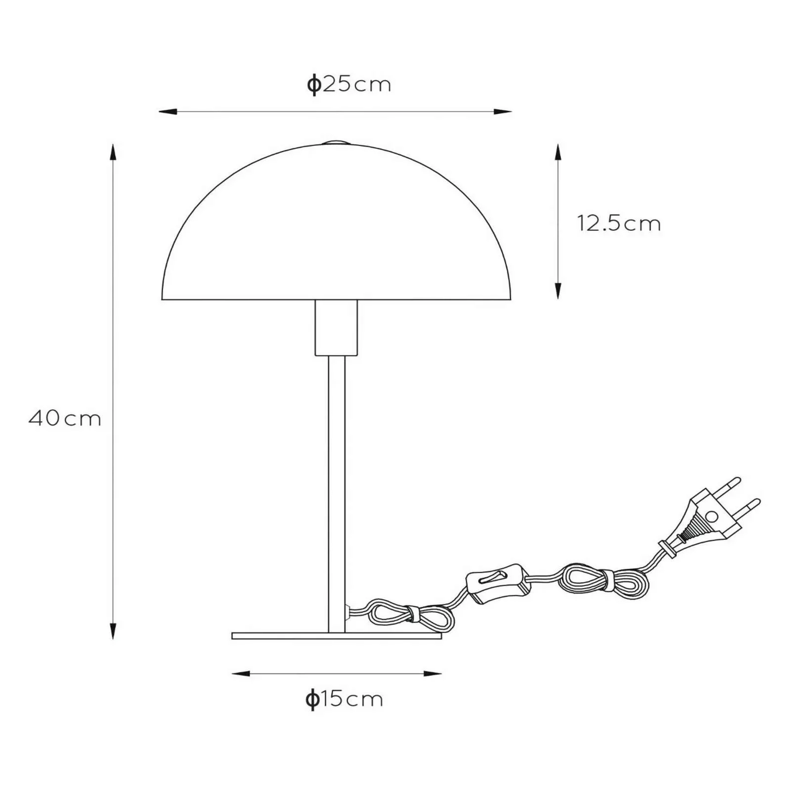 Tischleuchte Siemon aus Stahl, Ø 25 cm, grün günstig online kaufen