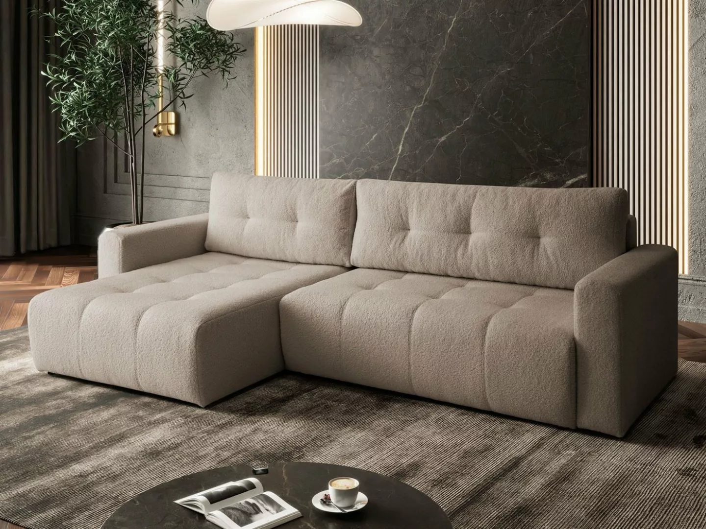 Lookway Ecksofa ASTON L-Form Couch, mit Bettkasten und Schlaffunktion günstig online kaufen