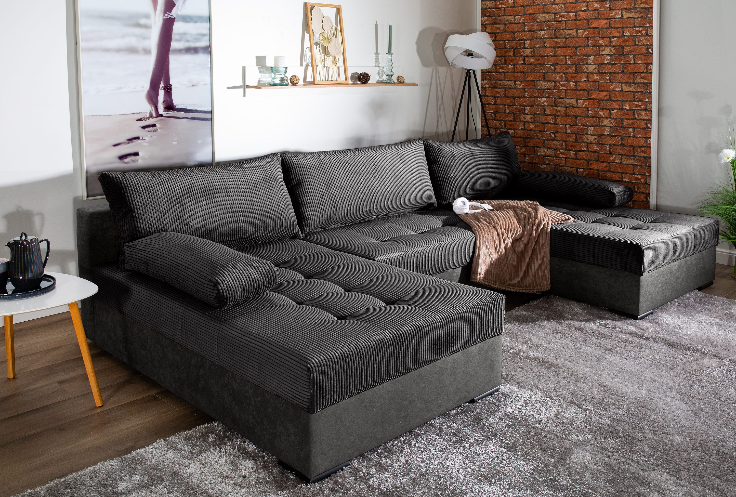 COLLECTION AB Wohnlandschaft "Josy", inkl. Bettfunktion, Bettkasten, mit 3 günstig online kaufen