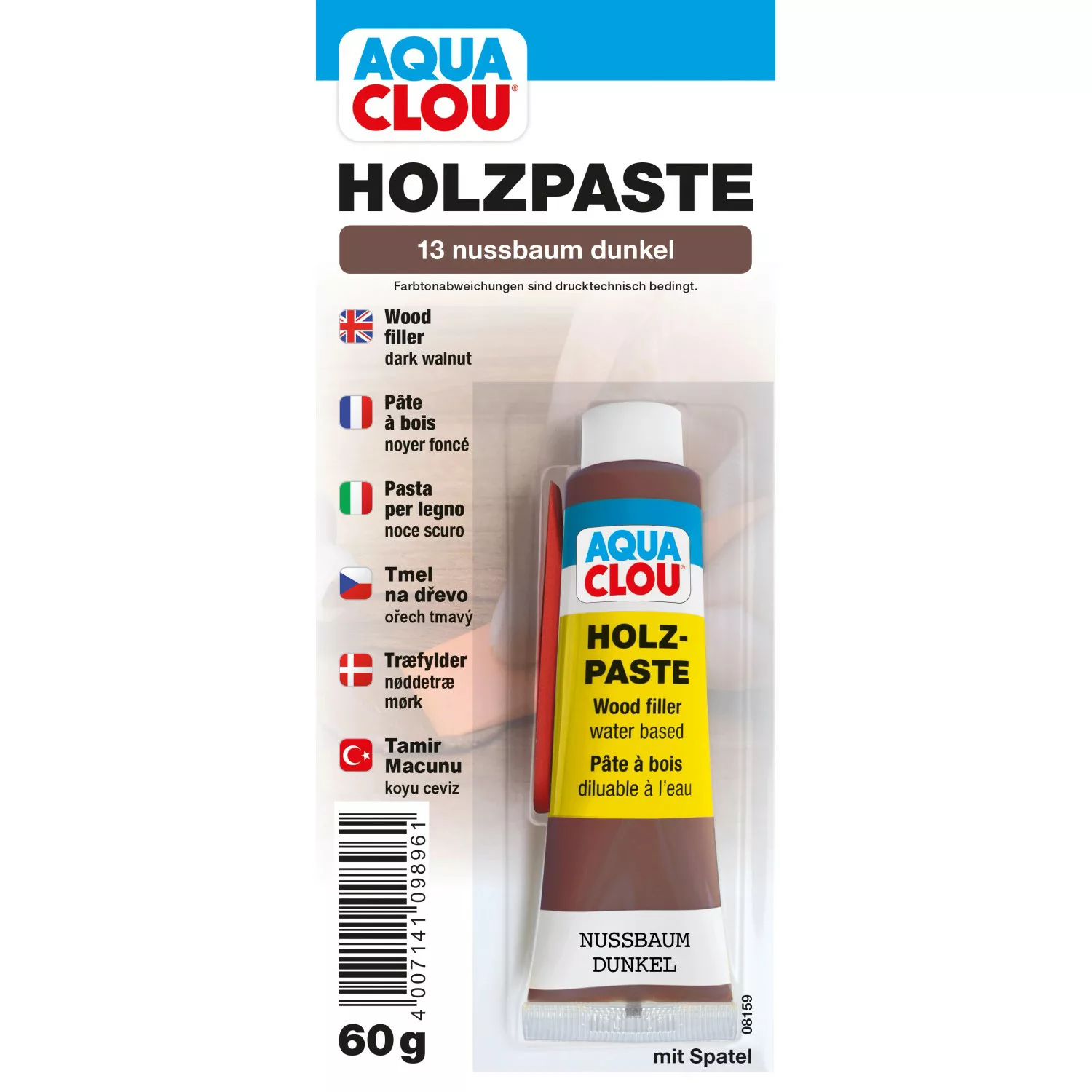 Clou Holzpaste wasserverdünnbar Nussbaum Dunkel 60 g günstig online kaufen