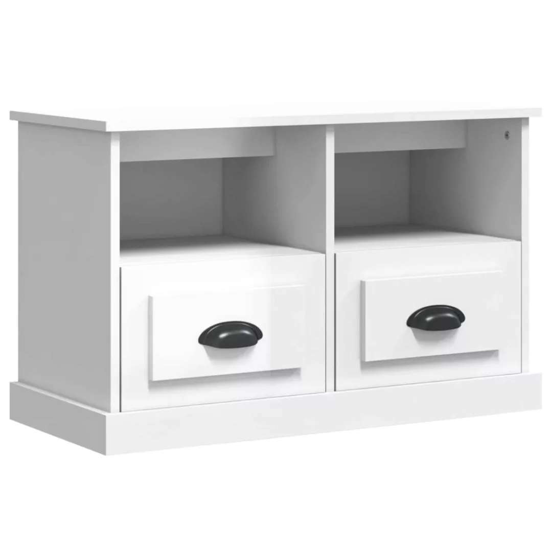 Vidaxl Tv-schrank Hochglanz-weiß 80x35x50 Cm Holzwerkstoff günstig online kaufen