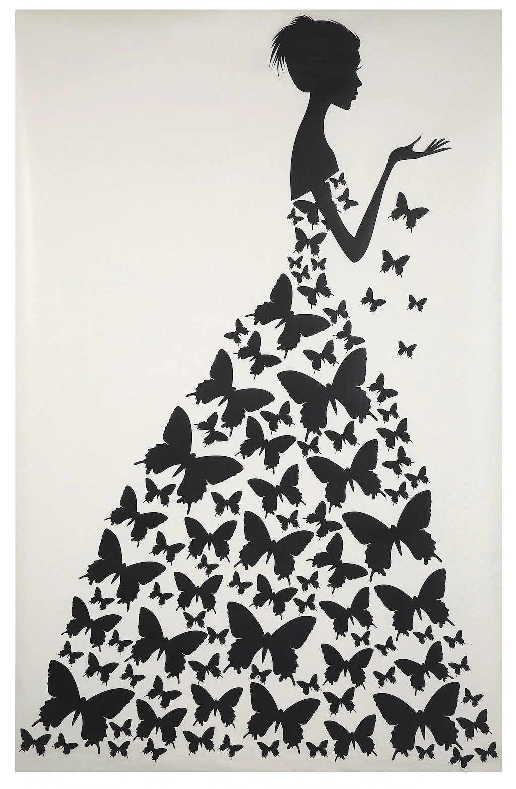Wall-Art Wandtattoo "Prinzessin Schmetterlingsfrau", selbstklebend, entfern günstig online kaufen