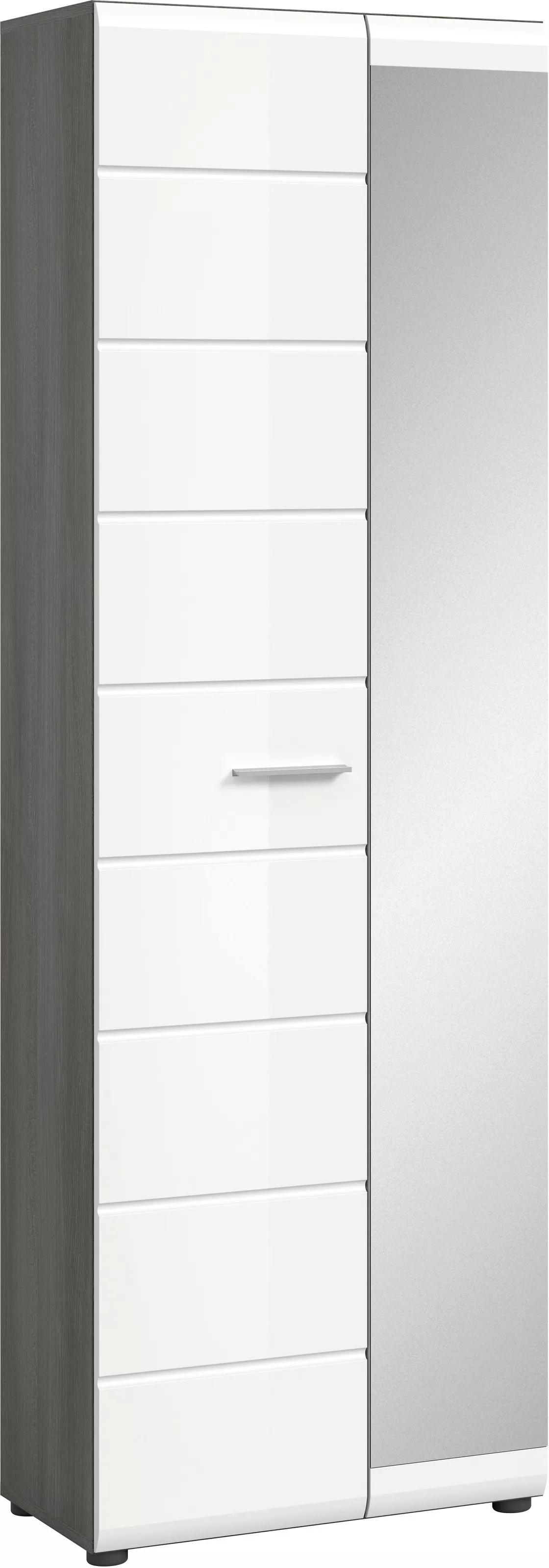 INOSIGN Garderobenschrank "Rumba, Höhe 192 cm, 1 Hochglanz Tür, 1 Spiegeltü günstig online kaufen