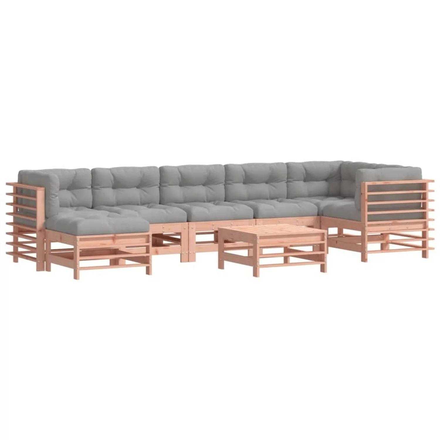 vidaXL 8-tlg Garten-Lounge-Set mit Kissen Massivholz Douglasie Modell 3 günstig online kaufen