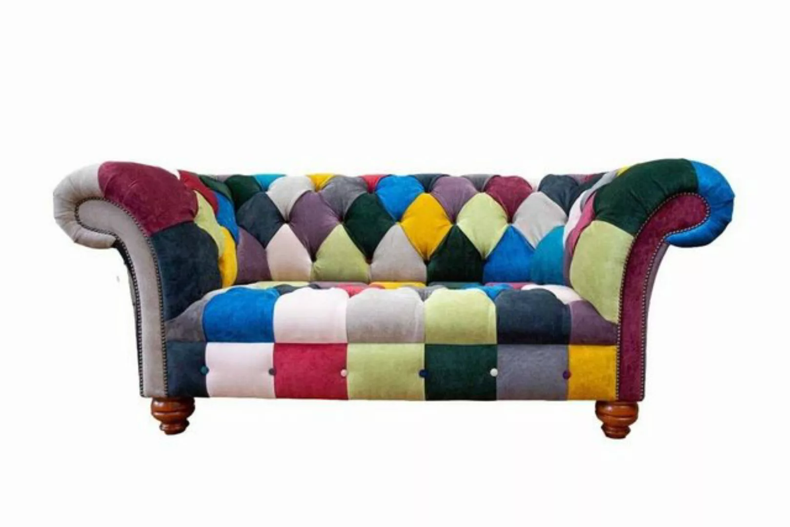 JVmoebel Sofa Sofa 2 Sitzer Chesterfield Textil Couch Polster Design Luxus, günstig online kaufen