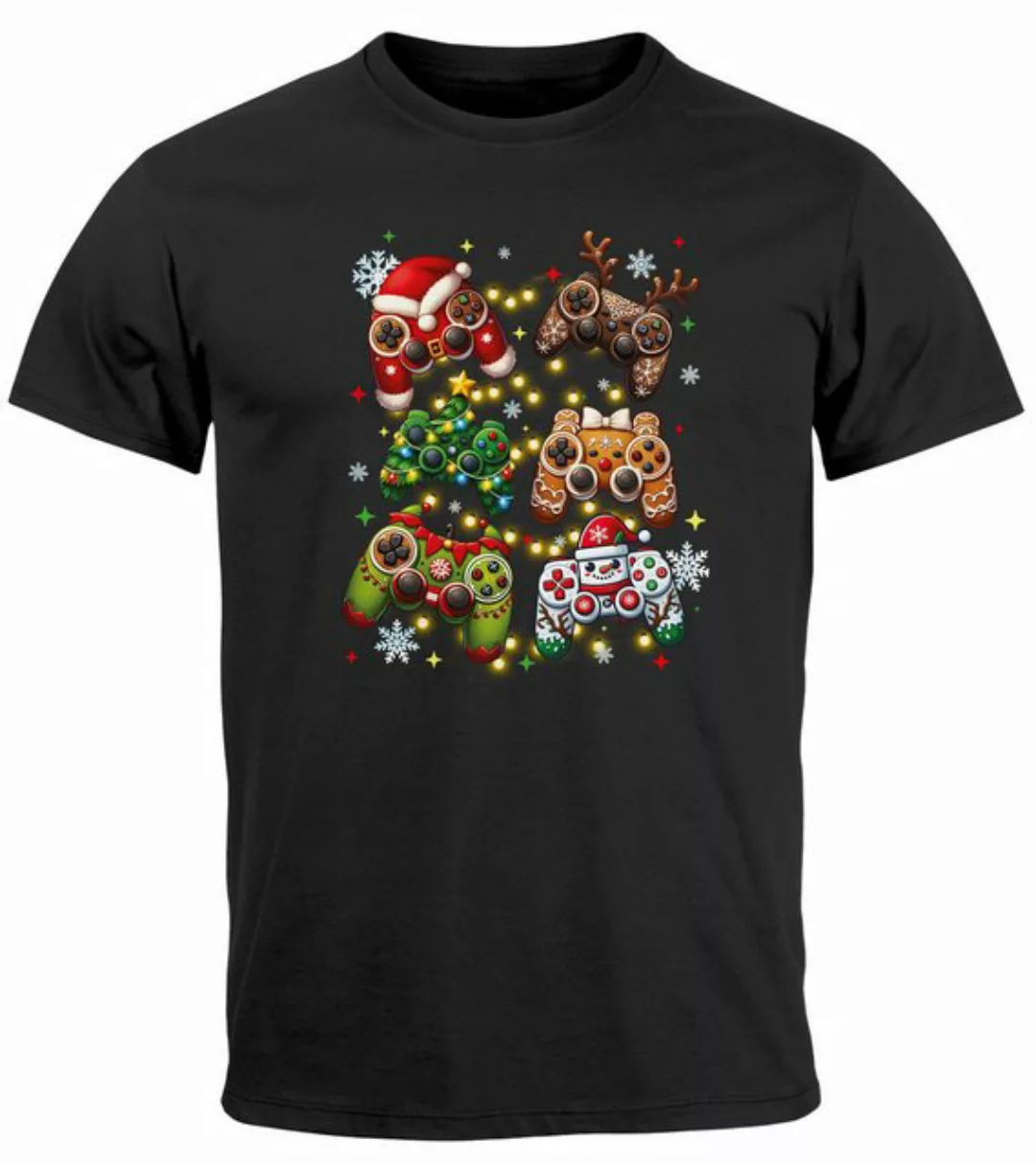 MoonWorks Print-Shirt Herren T-Shirt Weihnachten Lustig Lebkuchen Konsole G günstig online kaufen