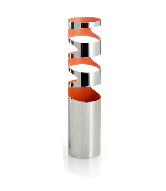 Loom Vase orange/hochglanzpoliert Höhe 31 cm, Ø 8 cm günstig online kaufen