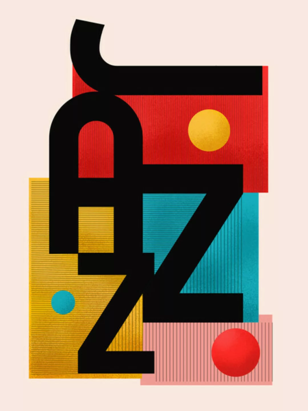 Poster / Leinwandbild - Jazz Typography günstig online kaufen