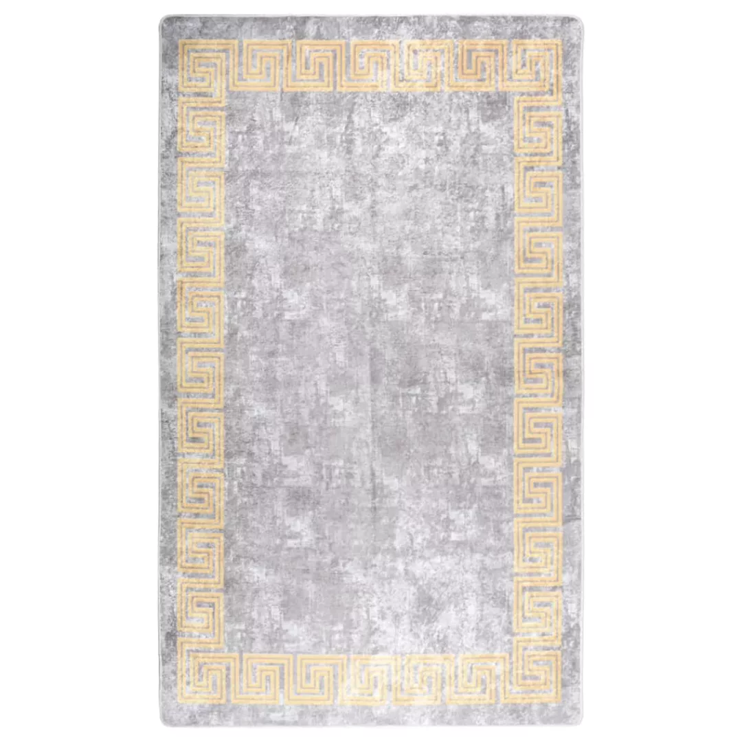 Teppich Waschbar 120x180 Cm Grau Rutschfest günstig online kaufen