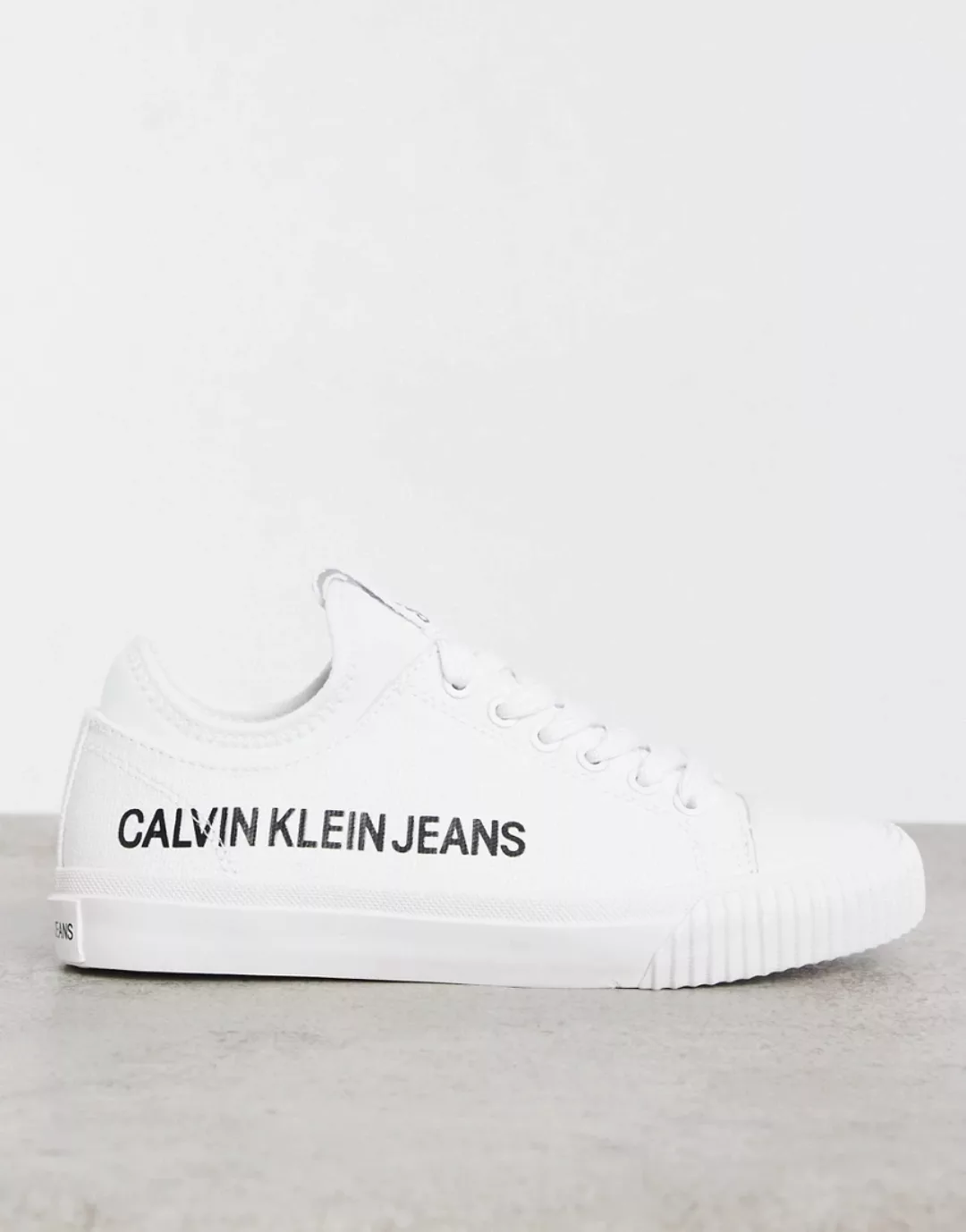 Calvin Klein Jeans – Iantha – Sneaker aus Baumwolle-Neutral günstig online kaufen