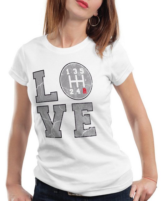 style3 T-Shirt Love Gear Auto Gänge Tuner Top Motor Tuning muscle car schal günstig online kaufen