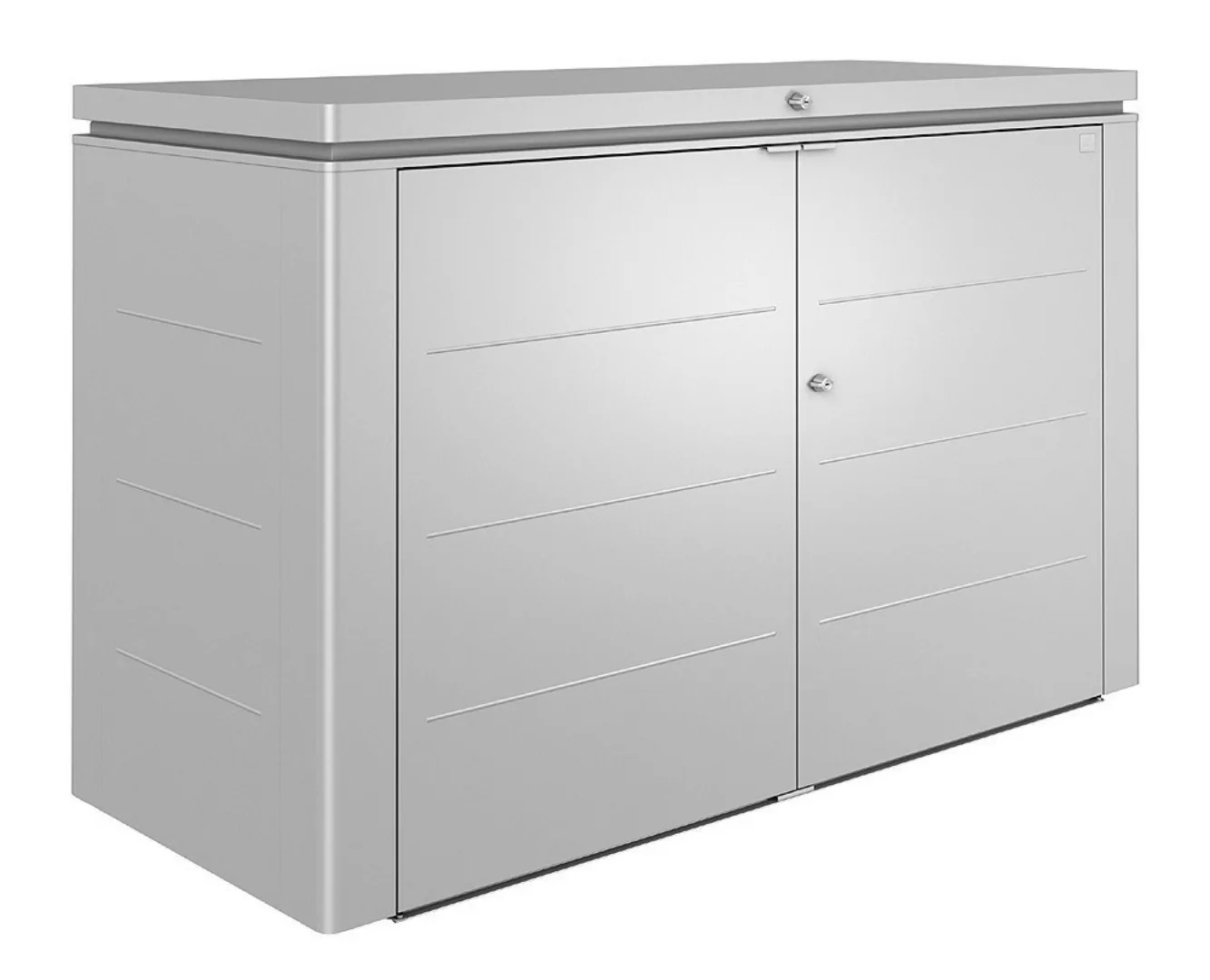 Biohort Highboard 200 Aufbewahrungsbox 200x84x127cm Silber-Metallic günstig online kaufen
