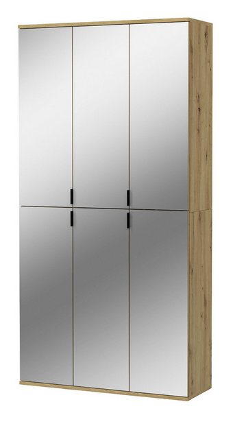 Inn.Furn Garderobenschrank Line-Up (in Eiche Artisan, 91 x 193) mit 6 Spieg günstig online kaufen