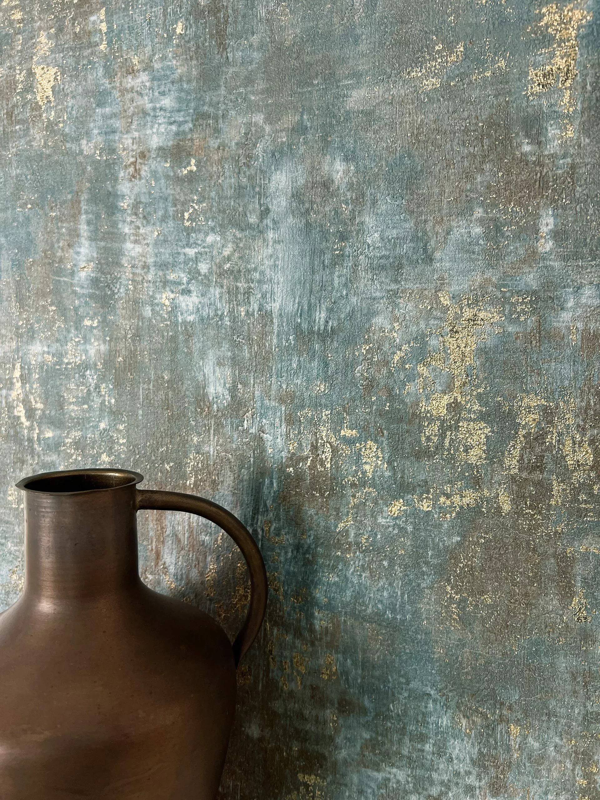 Newroom Vliestapete, Blau Tapete Modern Putz günstig online kaufen