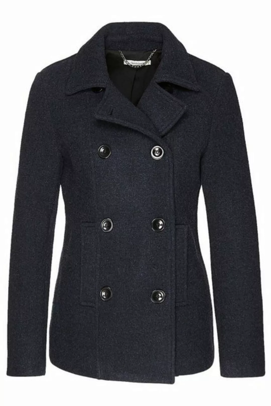 Damen Cabanjacke Aus 100% Schurwolle Mit Tencel "Caban Jacket Heavy Wool" günstig online kaufen