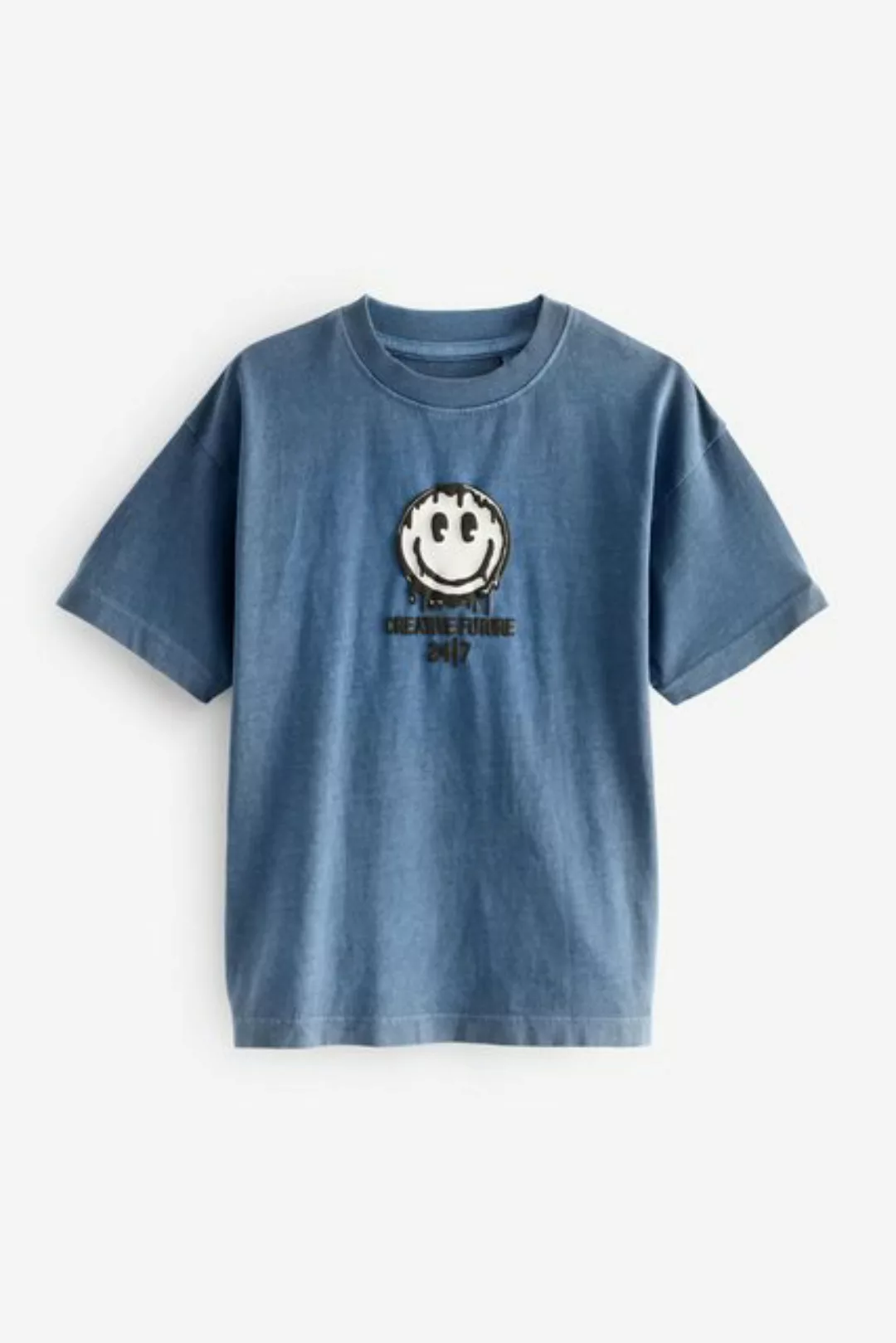 Next T-Shirt Relaxed Fit Kurzarm-T-Shirt mit Waschung (1-tlg) günstig online kaufen