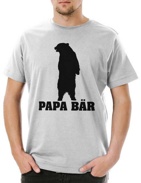 Urban Backwoods Print-Shirt Papa Bär Herren T-Shirt Papi Vater Vatertag Män günstig online kaufen