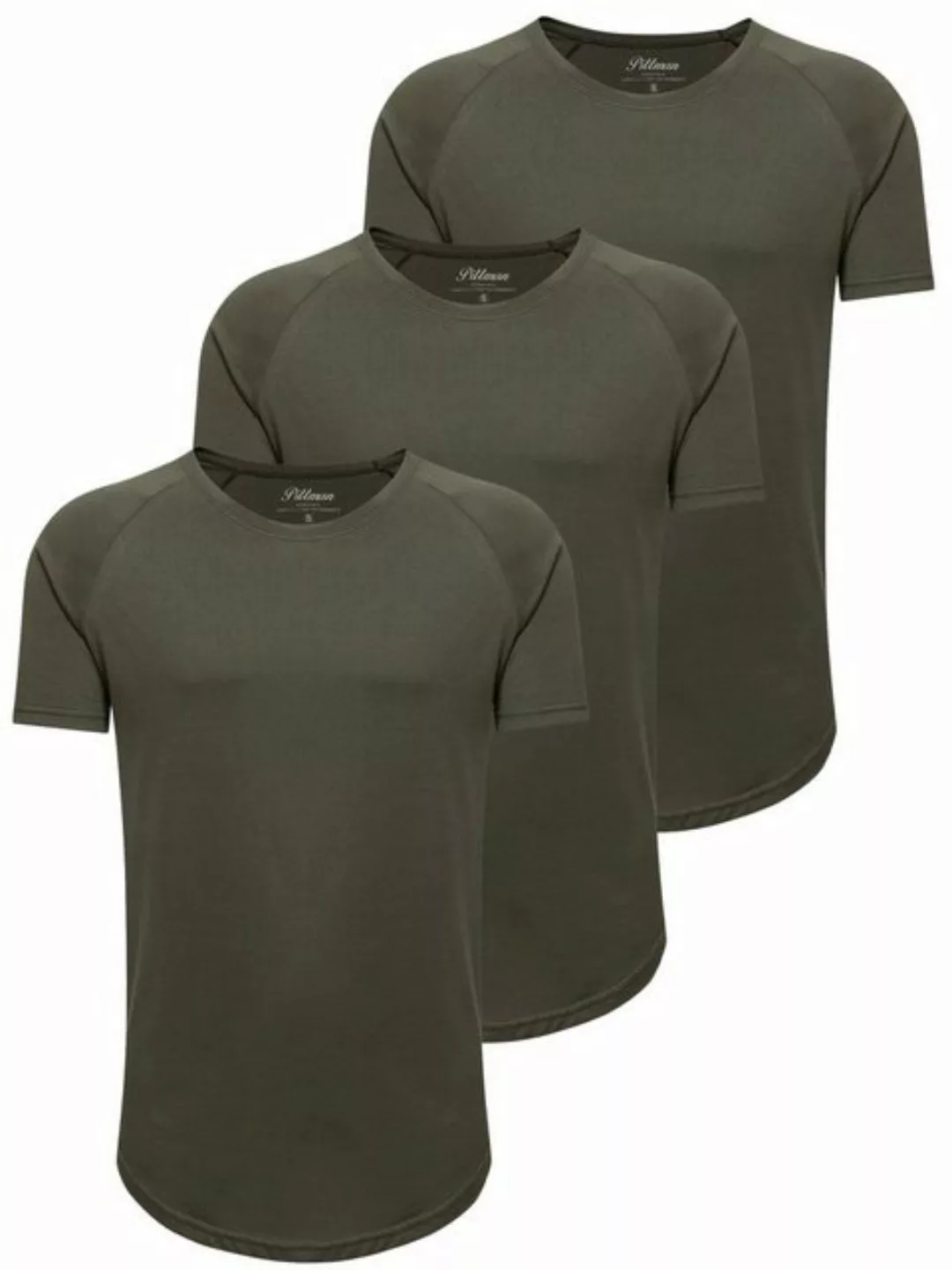 Pittman T-Shirt 3-Pack Herren T-Shirt Finn (Set, 3er-Pack) Oversize Rundhal günstig online kaufen