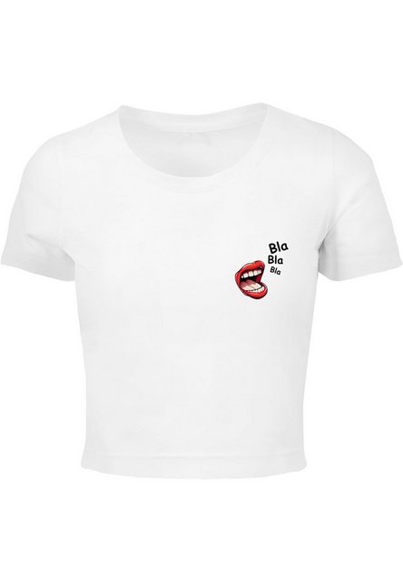 Merchcode T-Shirt Merchcode Damen Ladies Bla Bla Bla Comic Cropped Tee (1-t günstig online kaufen
