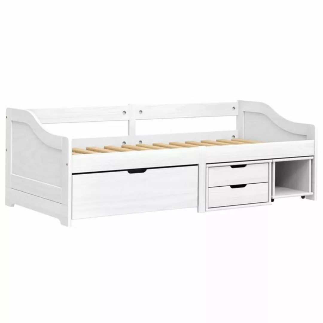 vidaXL Bett, Tagesbett mit 3 Schubladen IRUN Weiß 90x200cm Massivholz Kiefe günstig online kaufen