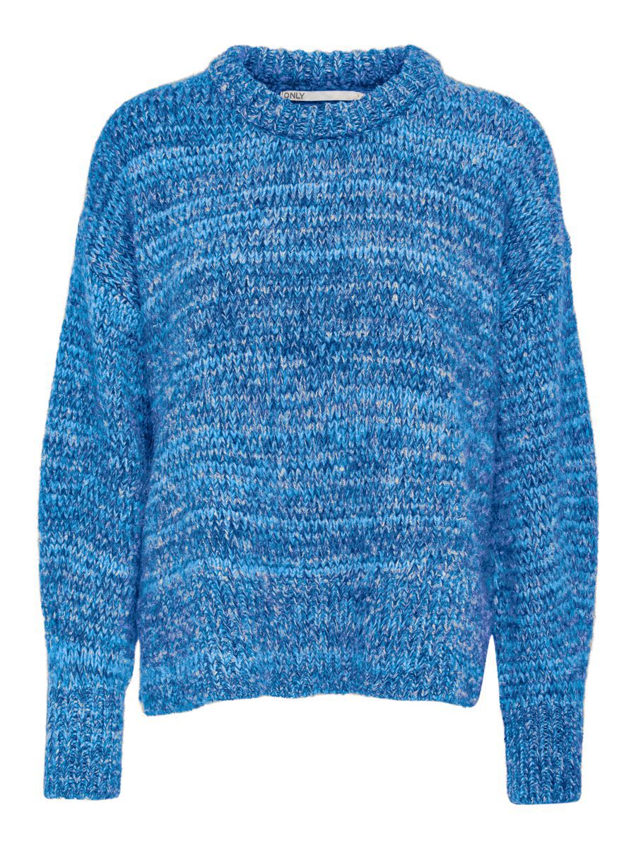 ONLY Struktur- Strickpullover Damen Blau günstig online kaufen