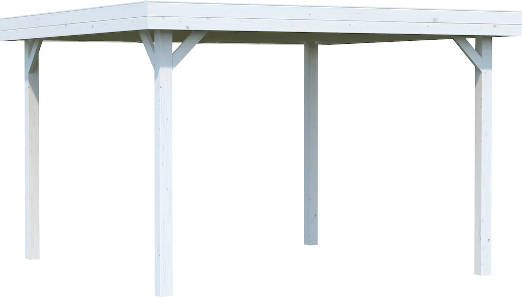 Palmako Pavillon Lucy 12,2 m² Weiß Grundiert 349 cm x 349 cm günstig online kaufen