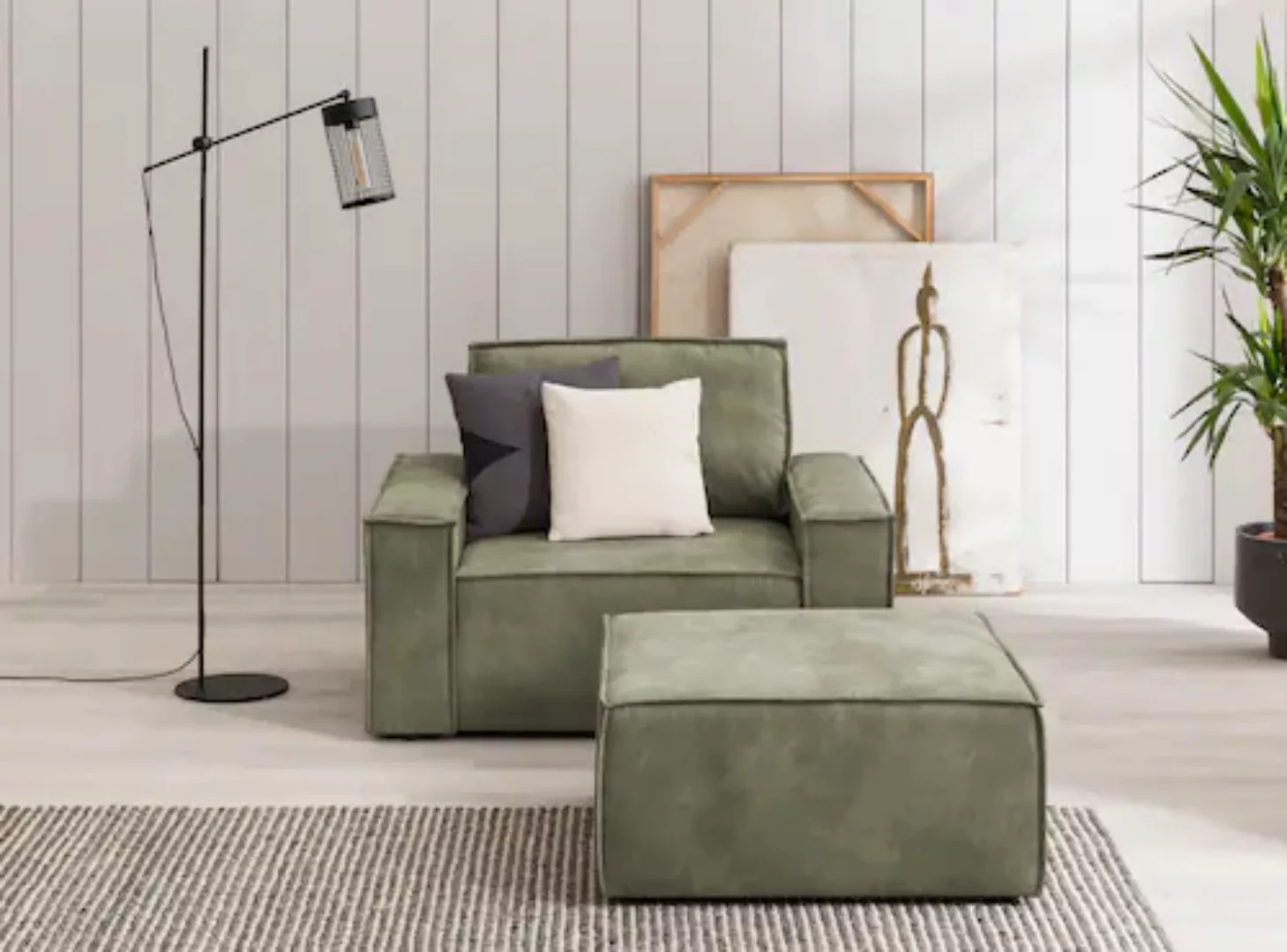 Home affaire Sessel »SHERWOOD«, Loveseat und Hocker im Set, passend zur Pol günstig online kaufen