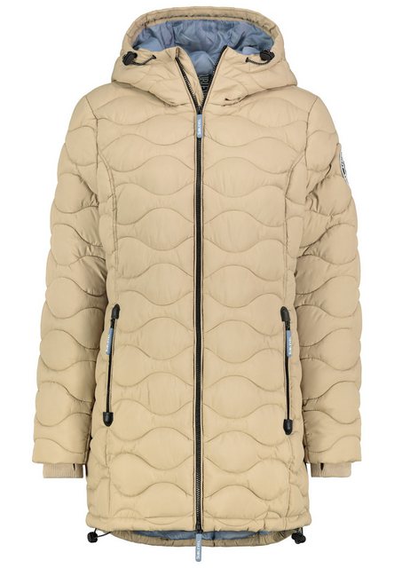 SUBLEVEL Steppjacke Damen Mantel mit Kapuze Parka lange Winter Jacke sportl günstig online kaufen