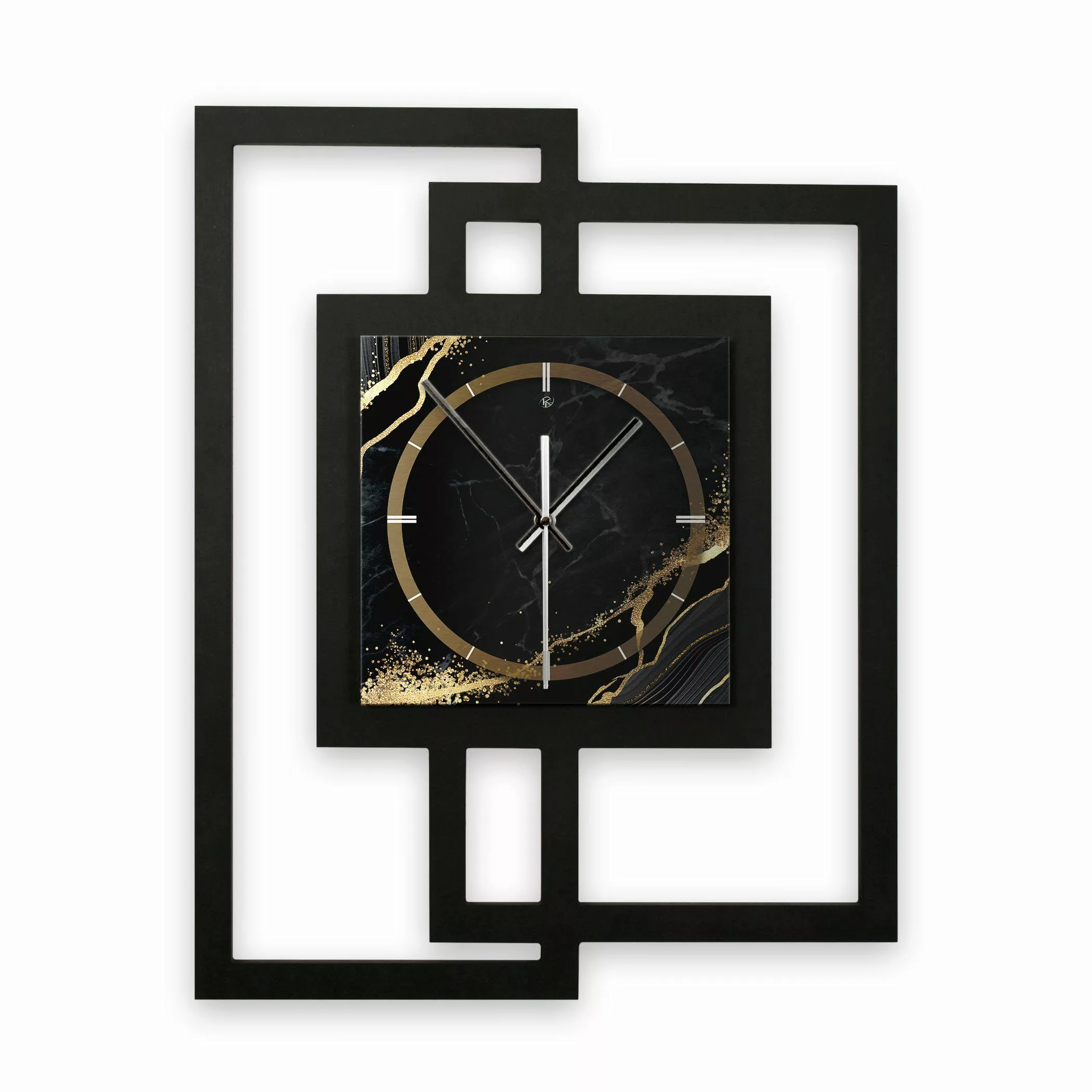 Kreative Feder Wanduhr Design-Wanduhr „Black & günstig online kaufen