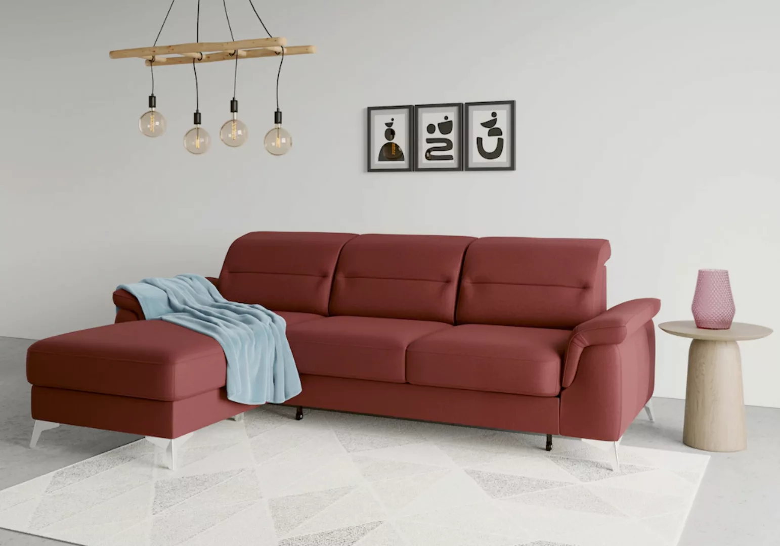 sit&more Ecksofa "Sinatra L-Form", mit Recamiere, optinal mit Kopfteilverst günstig online kaufen