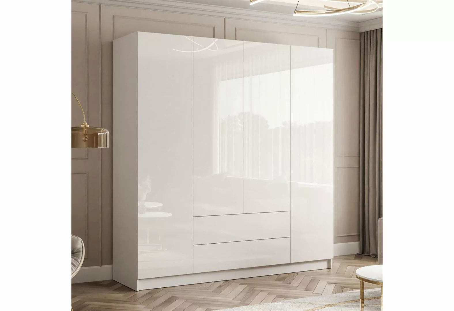 Lookway Kleiderschrank AUREL 4D2SZ mit Spiegel günstig online kaufen