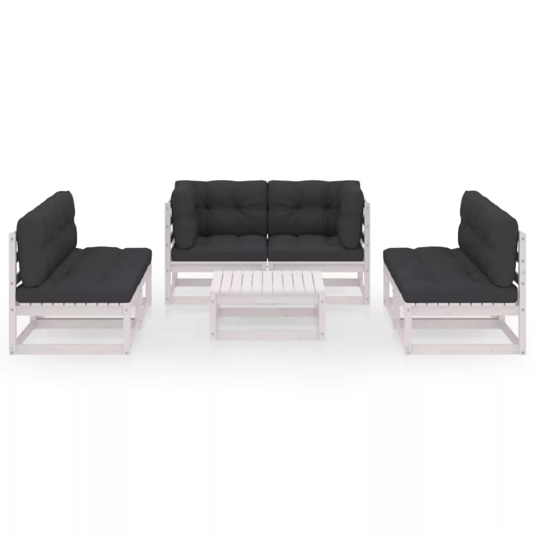 7-tlg. Garten-lounge-set Mit Kissen Kiefer Massivholz günstig online kaufen