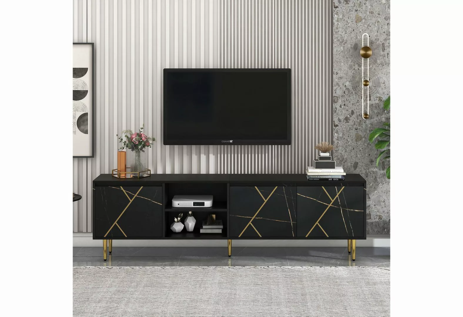 IDEASY TV-Schrank Aufbewahrungsschrank, 200 x 35 x 60 cm, (geeignet für 90- günstig online kaufen