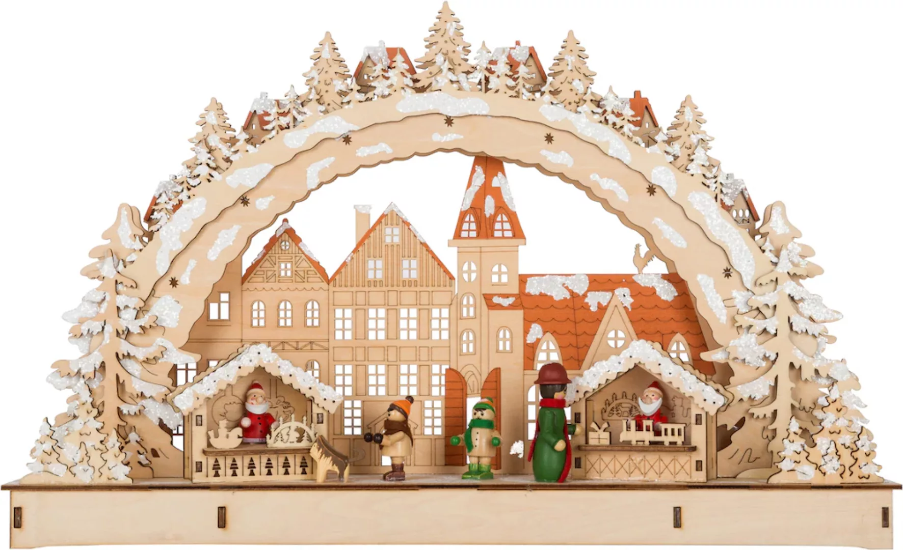 Myflair Möbel & Accessoires LED Schwibbogen »Weihnachtsdeko«, aus Holz, mit günstig online kaufen
