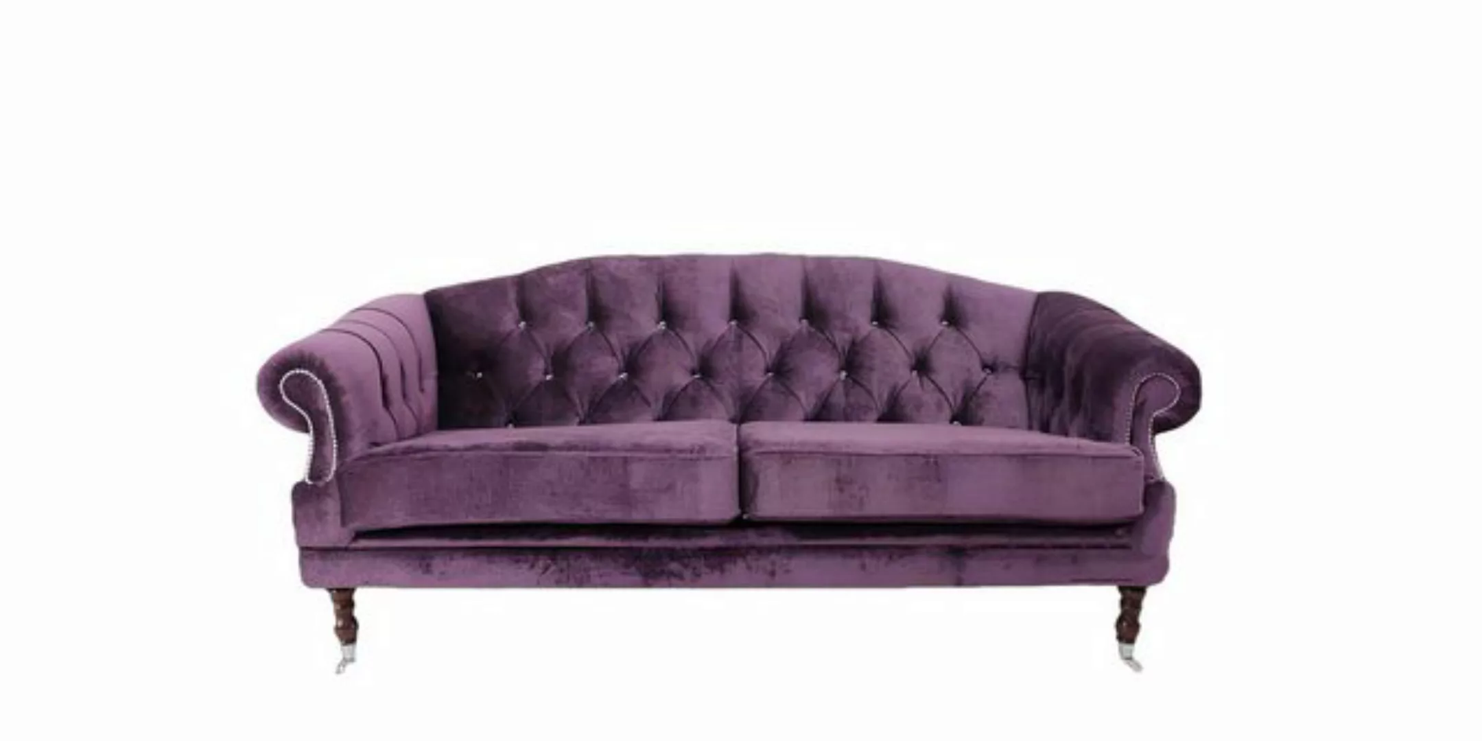 Xlmoebel 3-Sitzer Samt Chesterfield Designer Sofa im Barock Rokoko Stil - e günstig online kaufen