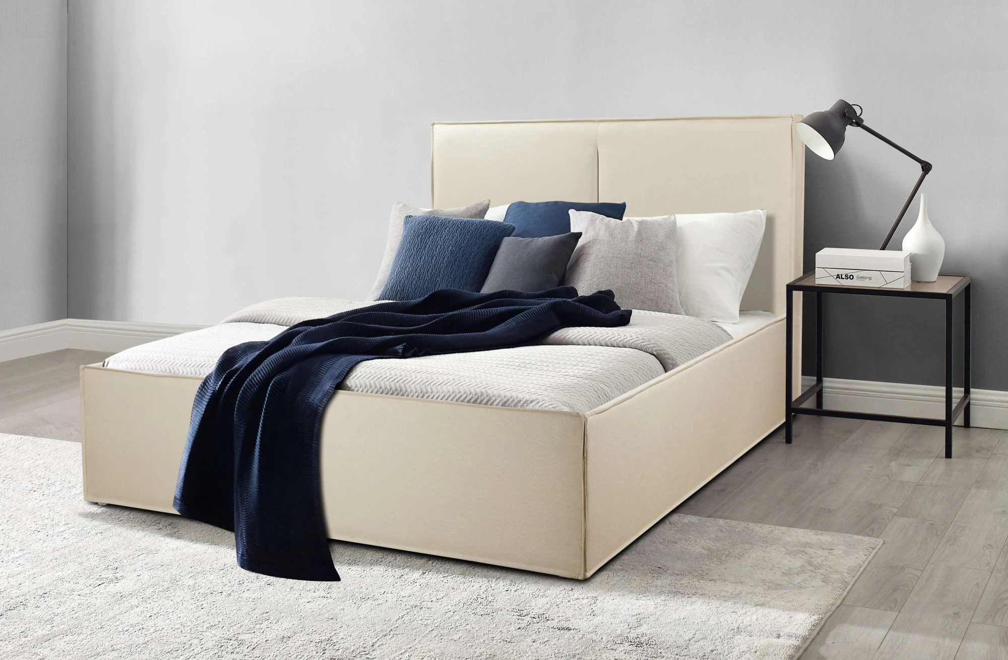 Home affaire Polsterbett "Hamar Cosy, 300 KG belastbar Leinenoptik, gepolst günstig online kaufen