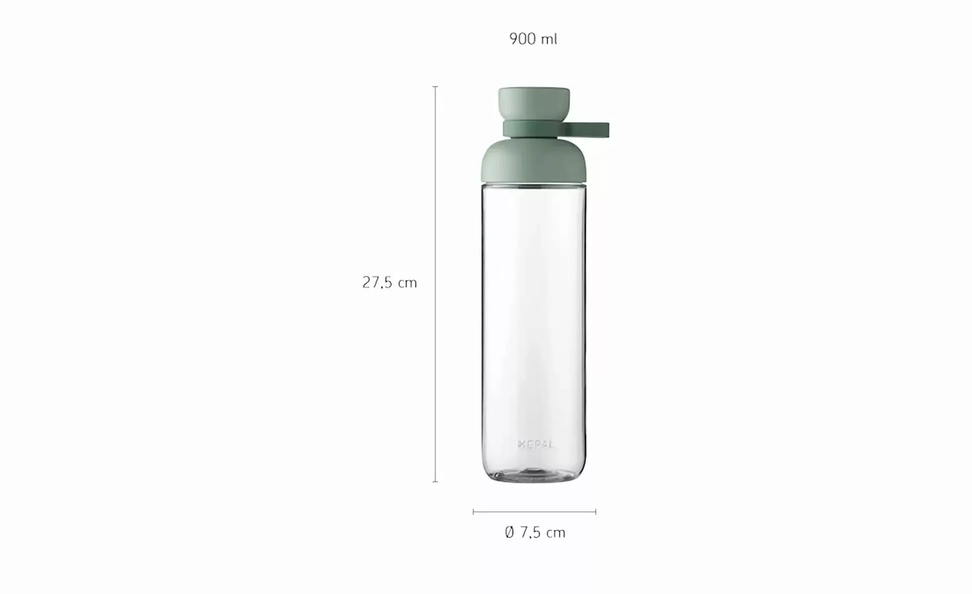 Mepal Trinkflasche  VITA ¦ schwarz ¦ Kunststoff ¦ Maße (cm): H: 27,5  Ø: 7. günstig online kaufen