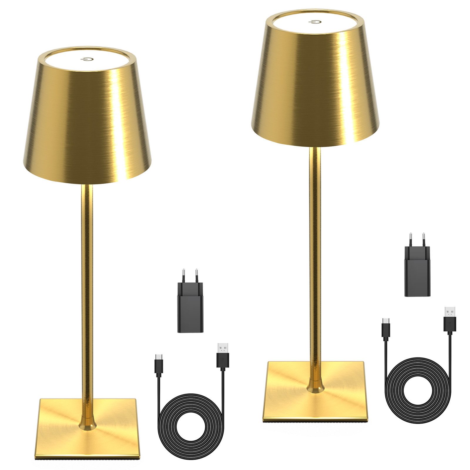 LQWELL LED Tischleuchte Tischlampe Kabellos Aufladbar, günstig online kaufen