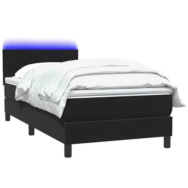 vidaXL Bett Boxspringbett mit Matratze Schwarz 100x210 cm Samt günstig online kaufen