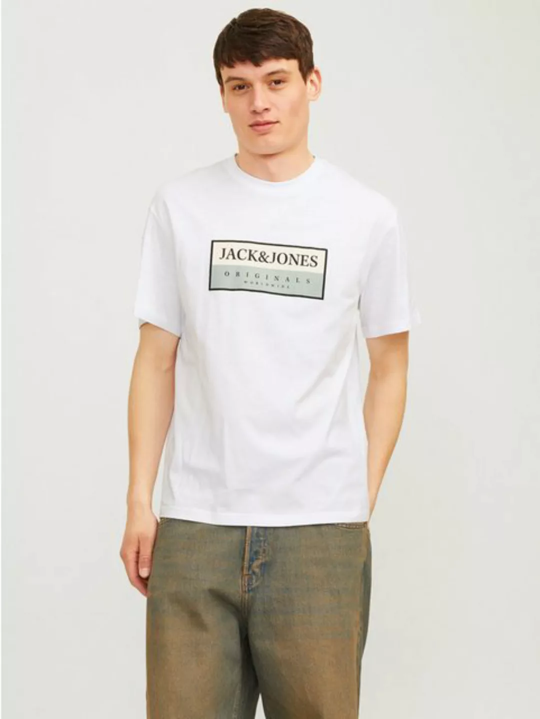 Jack & Jones Herren Rundhals T-Shirt JORFREDERIKSBERG - Relaxed Fit günstig online kaufen