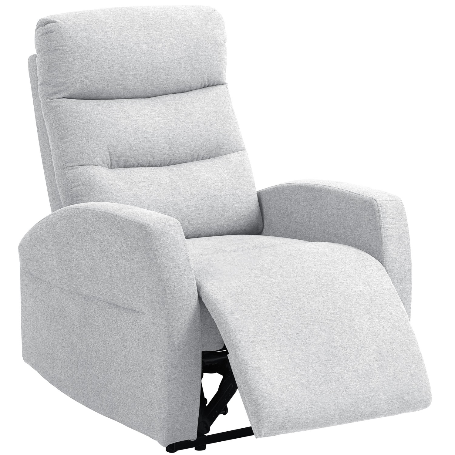HOMCOM Relaxsessel mit Liegefunktion Polyester 76L x 93B x 103H cm Hellgrau günstig online kaufen