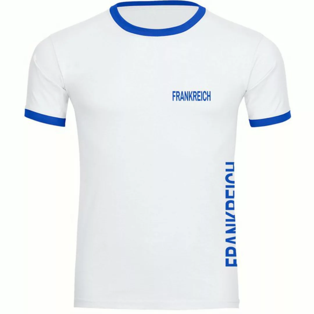 multifanshop T-Shirt Kontrast Frankreich - Brust & Seite - Männer günstig online kaufen
