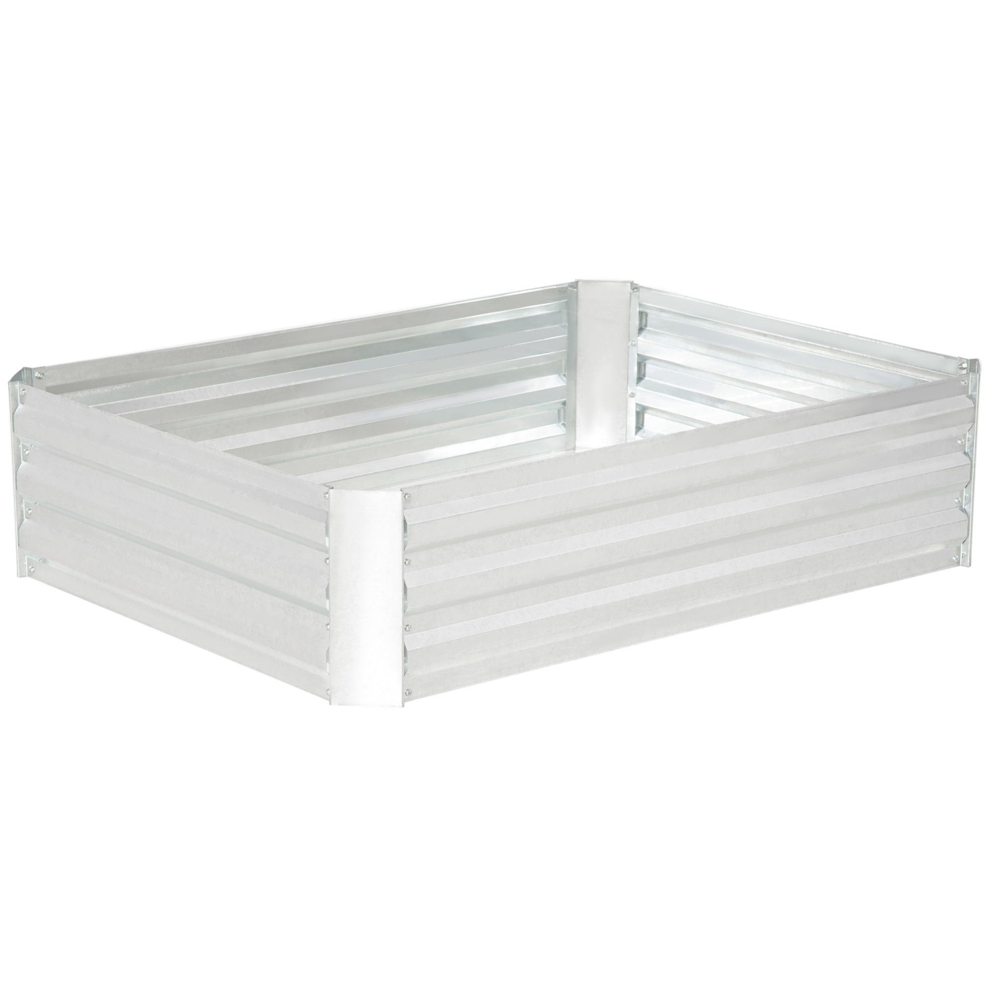 Outsunny Garten-Bett Stahl Silber 120B x 90T x 30H cm günstig online kaufen