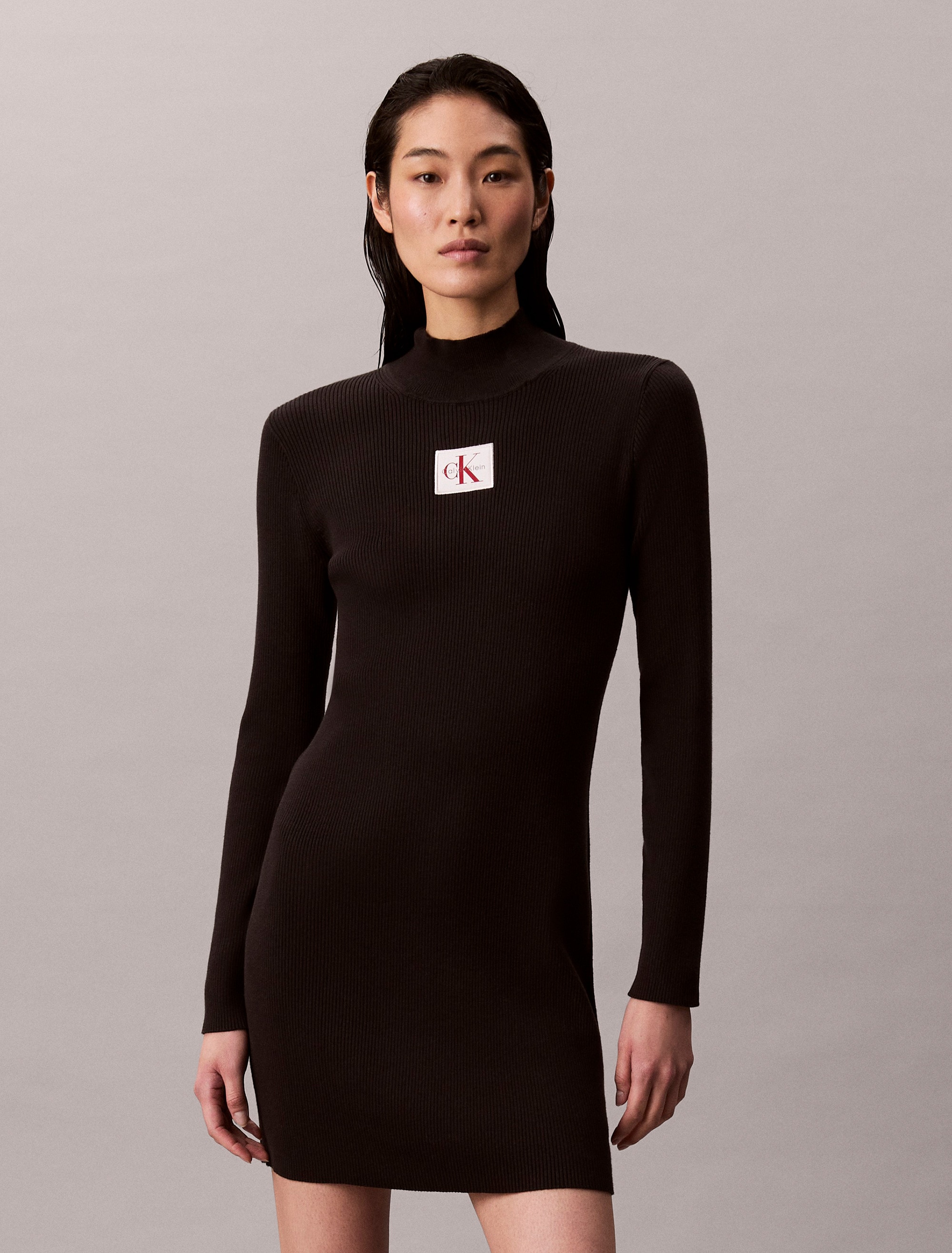 Calvin Klein Jeans Strickkleid "LS T NECK MINI DRESS", Mit Rundhalsausschni günstig online kaufen