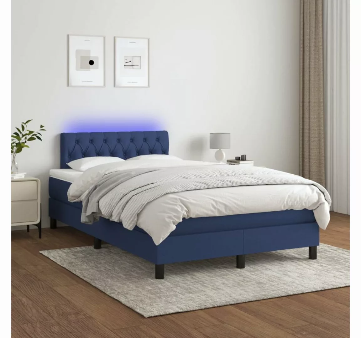 vidaXL Boxspringbett Bett Boxspringbett komplett mit Matratze & LED Stoff ( günstig online kaufen