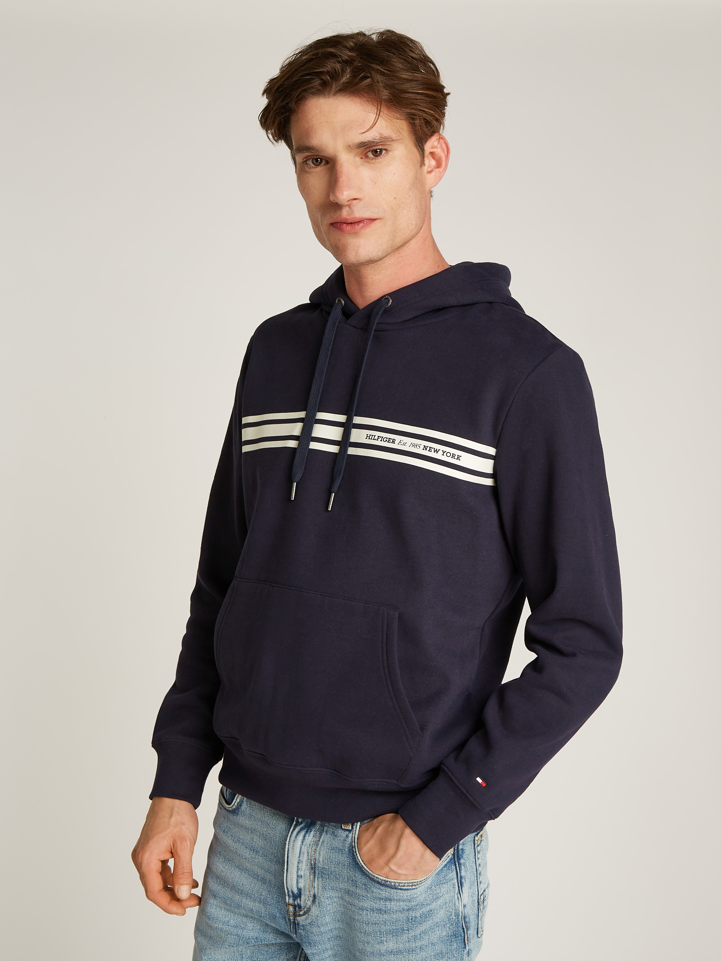 Tommy Hilfiger Kapuzensweatshirt "CENTRAL CHEST STRIPE HOODY", mit kontrast günstig online kaufen