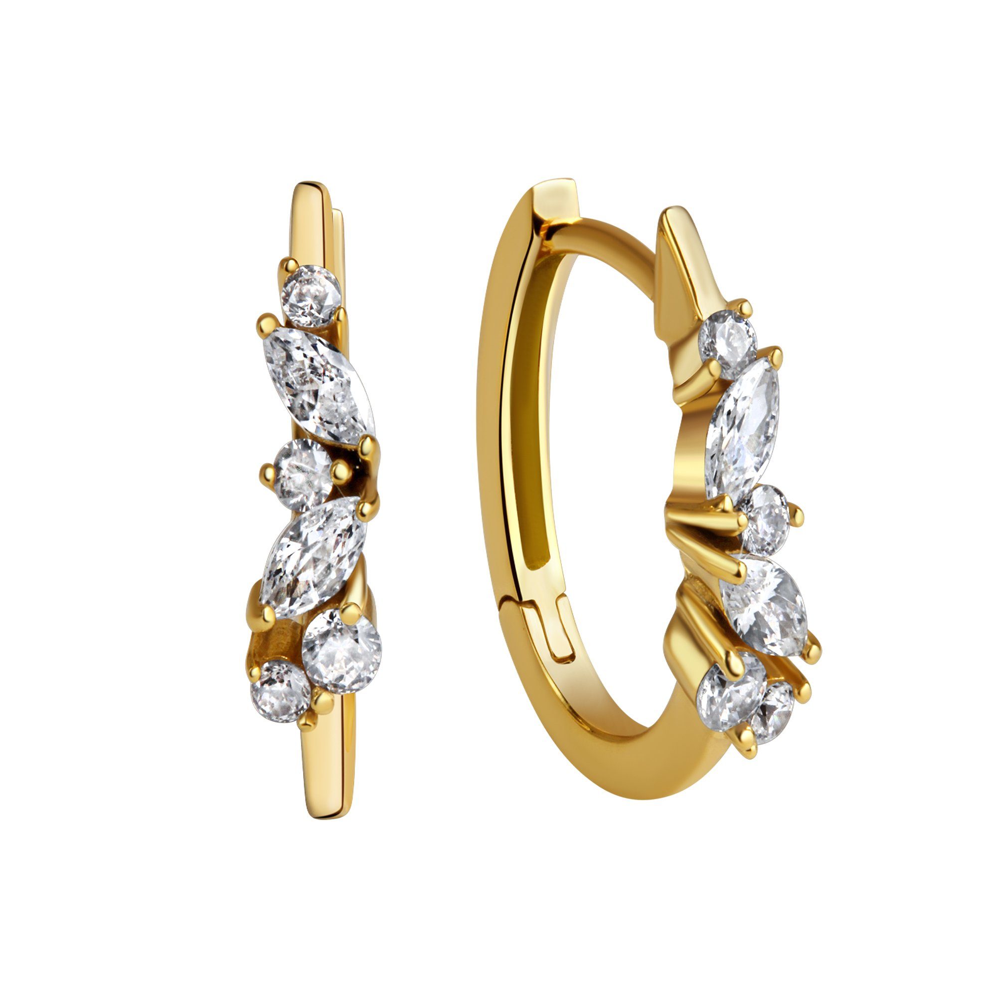 CELESTA Paar Creolen 375 Gold Zirkonia günstig online kaufen