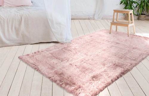 my home Hochflor-Teppich »Aysu«, rechteckig, 52 mm Höhe, einfarbiger Teppic günstig online kaufen
